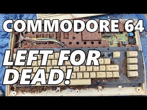 YouTube thumbnail for Commodore 64 left outside for over a decade! Could it still work?? by Adrian's Digital Basement [14m]