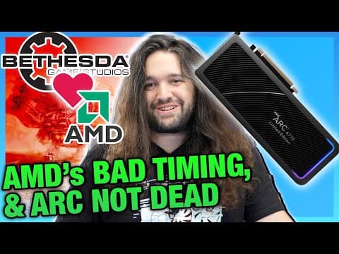YouTube thumbnail for HW News - Bad Timing for AMD, Intel Arc Isn't Dead (Again), & Right to Repair Phones