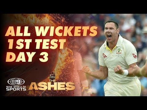 YouTube thumbnail for All Wickets: England v Australia Day 3, 1st Ashes Test 2023