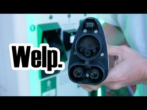 YouTube thumbnail for Technology Connections’ thoughts on GM and Ford’s move to abandon the CCS connector in favor of “NACS”