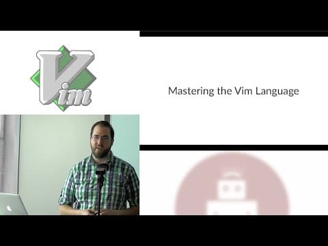 YouTube thumbnail for Mastering the Vim Language