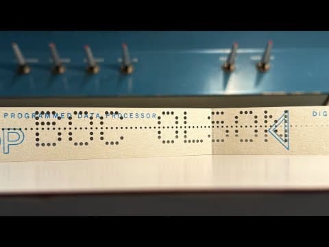 YouTube thumbnail for Boards Of Canada - Olson (played through 4 light bulbs on a 1959 DEC PDP-1 Computer)
