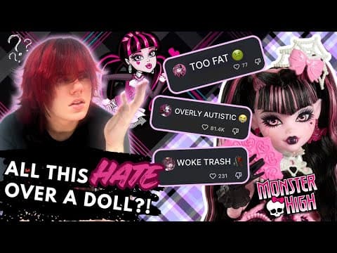 YouTube thumbnail for The anti-woke psyop have hit the Monster High fandom