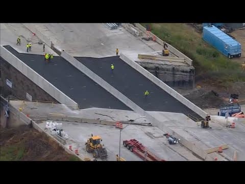 YouTube thumbnail for They've already fixed the highway in Philly! Unreal!