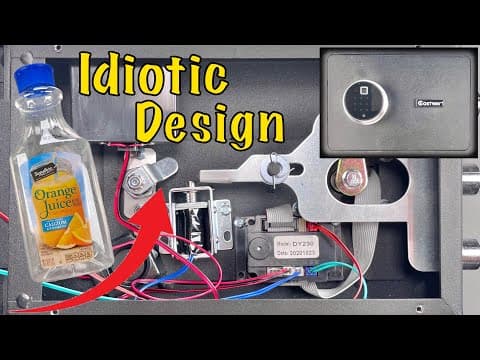 YouTube thumbnail for [1533] Fingerprint Safe Opened w/ Juice Carton!!! (Costway) by Lockpicking Lawyer