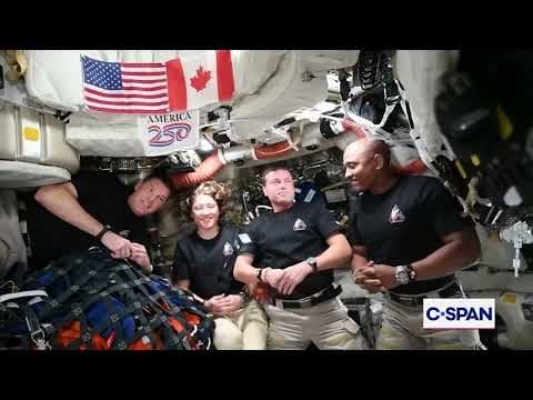 YouTube thumbnail for Watch the Integrity Team suffer through a 13-minute long call with Trump from just in front of the moon