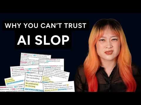 YouTube thumbnail for AI Slop and Science Creators: Why you can't trust it, and how to spot it [32:12] 
