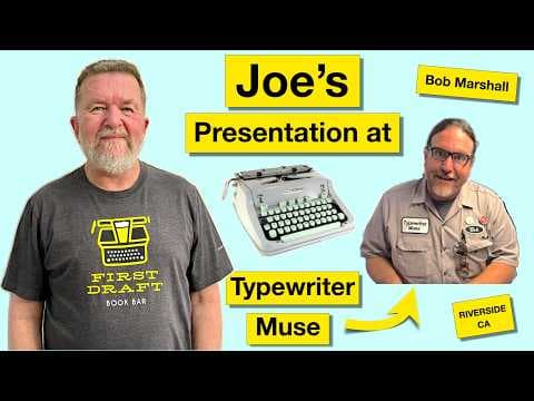 YouTube thumbnail for Talk and Q&A at Typewriter Muse | Joe van Cleave