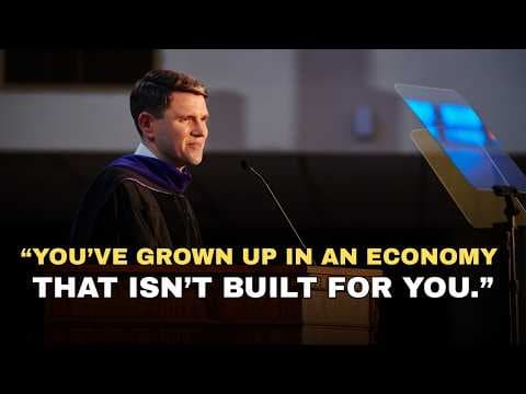 YouTube thumbnail for James Talarico gives commencement address at Paul Quinn College