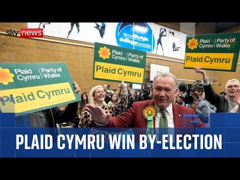 YouTube thumbnail for Plaid Cymru have won the by-election in the Senedd seat of Caerphilly for the first time.