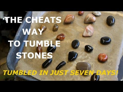 YouTube thumbnail for Older gentleman with British accent calmly demonstrates rock polishing