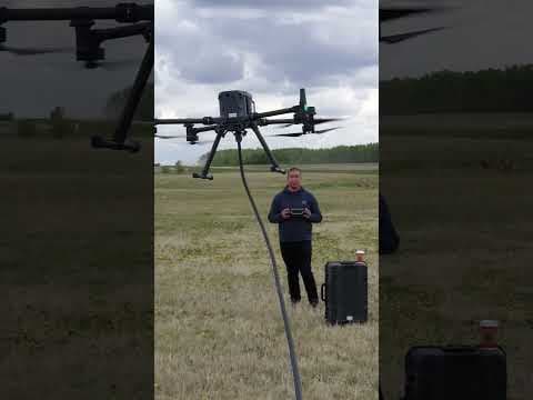YouTube thumbnail for Lithogen's Geodevice AeroSmartMag drone magnetometer landing (M350 payload for archeology)