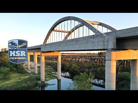 YouTube thumbnail for The California High Speed Rail Authority uploaded an hour of progress shots over lo-fi music
