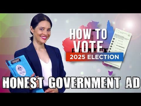 YouTube thumbnail for Honest Government Ad | How To Vote 2025