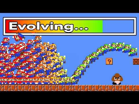 YouTube thumbnail for AI Learns to Play Mario - Code Bullet
